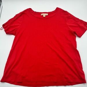 Michael Kors Red Short Sleeve Top